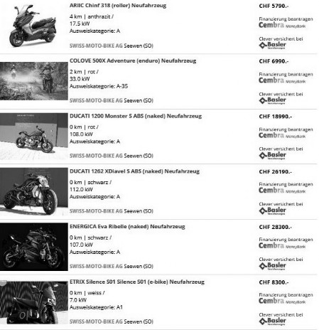 Elektroroller / E-Roller / Occasionen